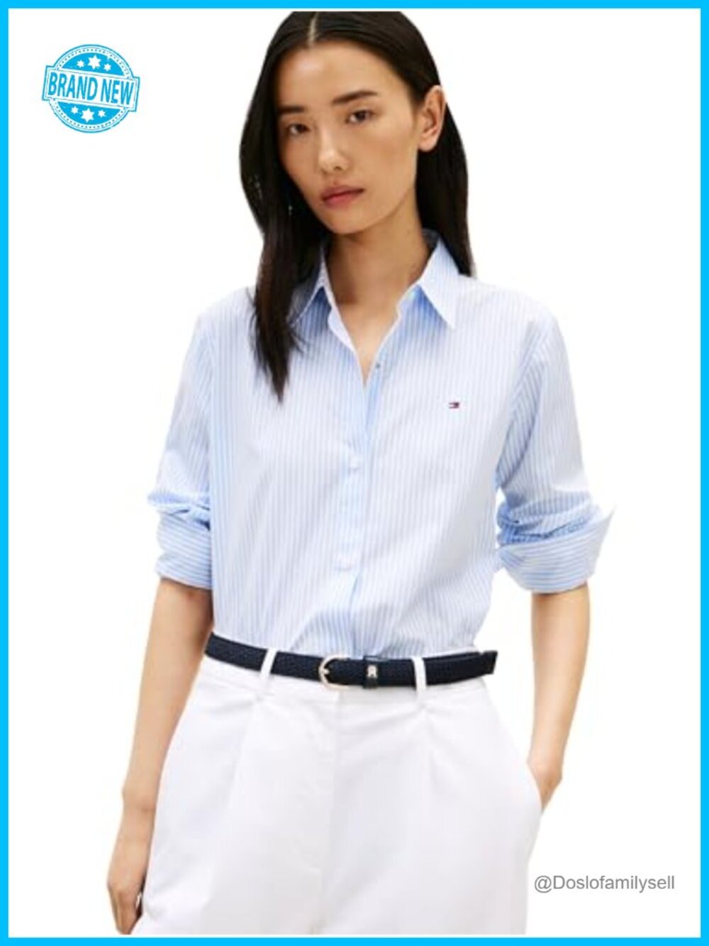 Womens 100% Cotton Oxford Long Sleeve Button Down Shirt Regular Fit